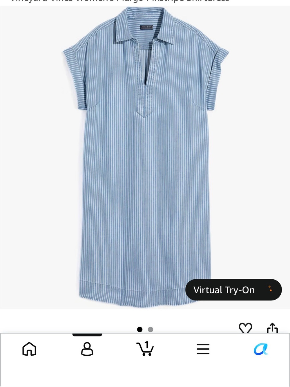 Light Blue Striped Kids' Shirt Dress